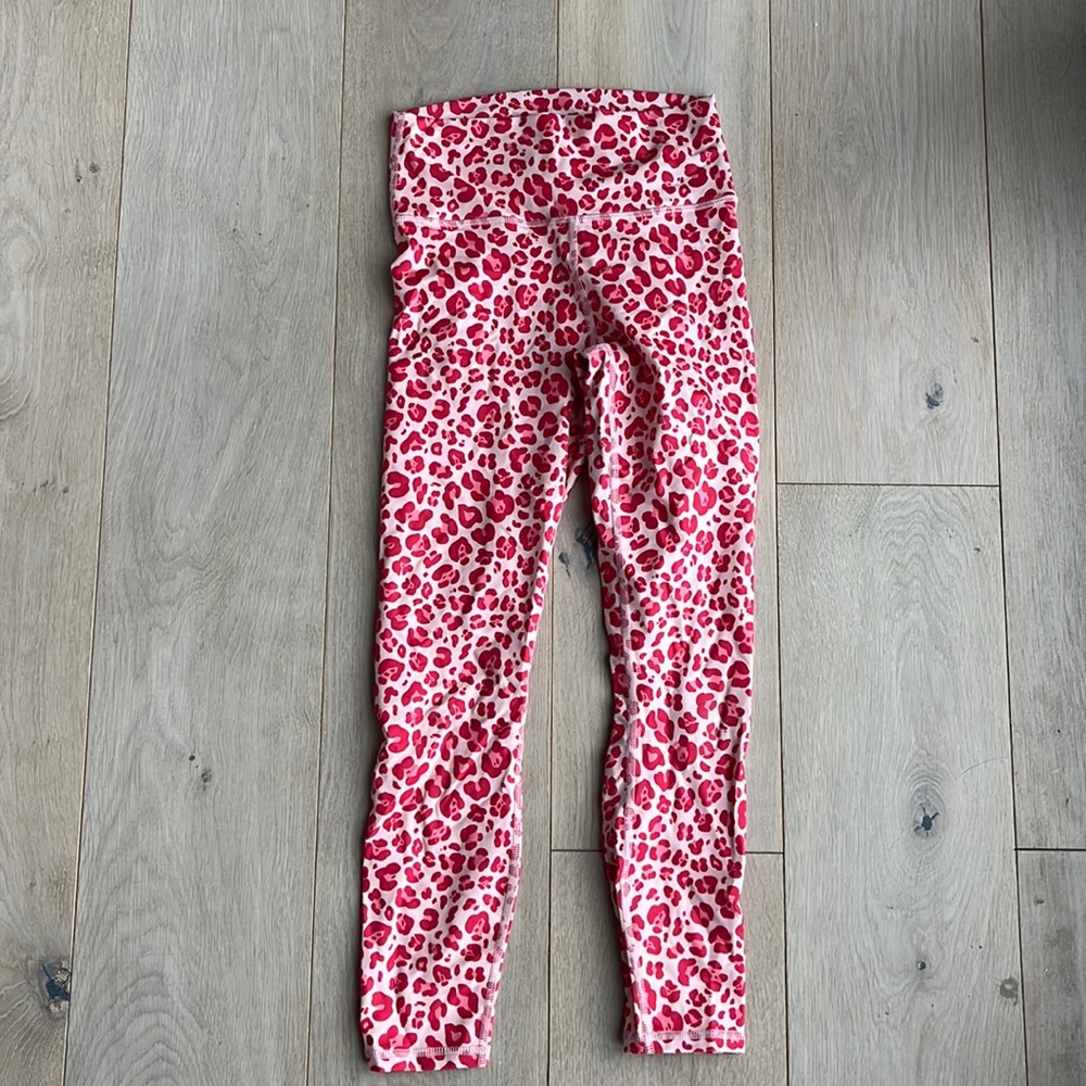 Fabletics red leopard print leggings size XS